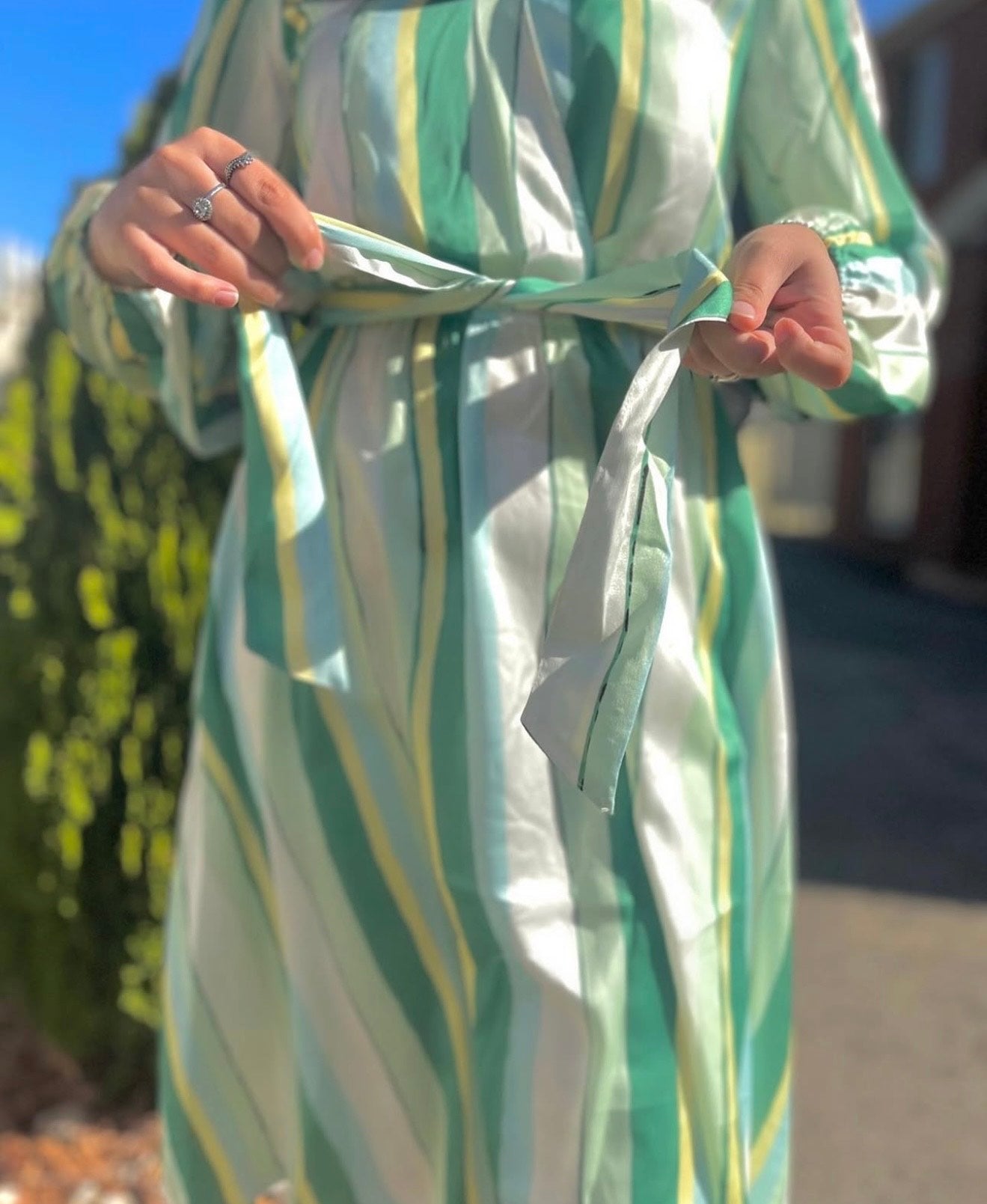 Pistachio Satin Dress