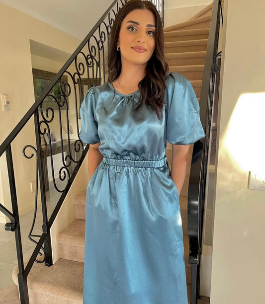 Peacock Blue Midi