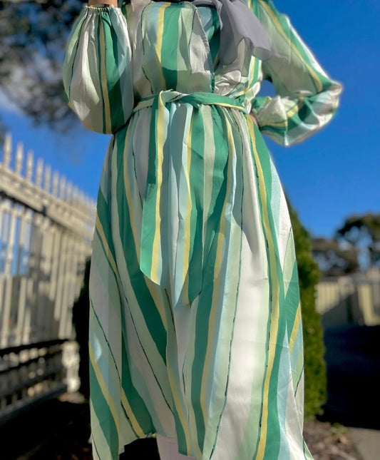 Pistachio Satin Dress
